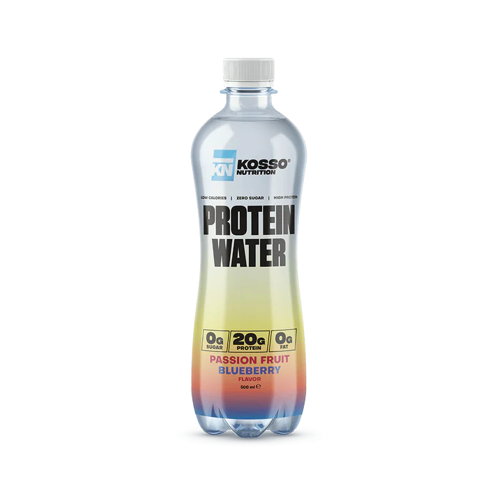 Proteine water from Kosso nutrition passion fruit blueberry flavour